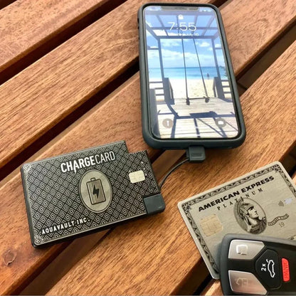 Aquavault ChargeCard - Portable Charger & Powerbank